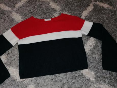 Pásikavý sveter, h&m,146