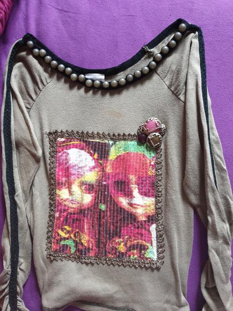 Tričko s flitrami s/m, m