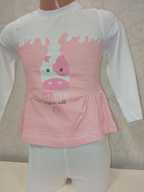 Dievčenské dlhé pyžamo s volánom (18 mes.), original marines,86