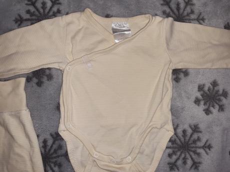 Pruhovane polodupacky a body pre babatko, h&m,56