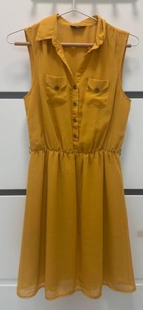 Letné horčicové šaty f&f, f&f,s