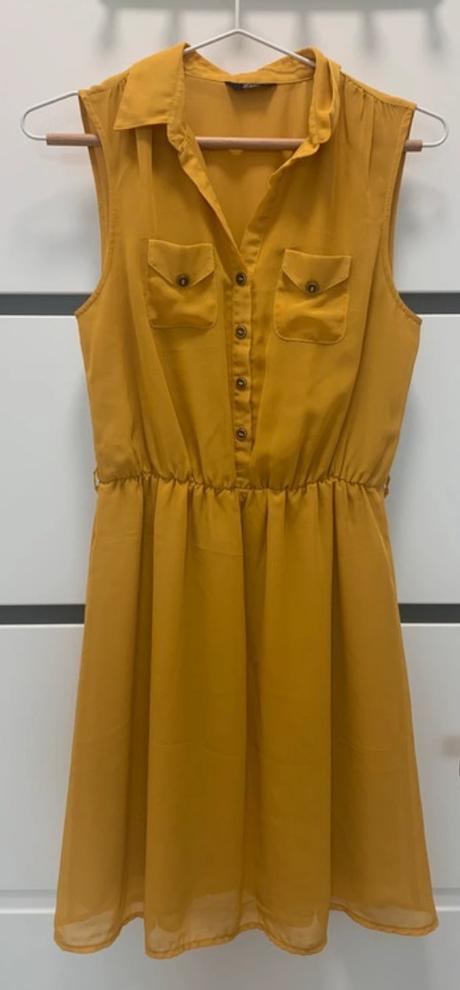 Letné horčicové šaty f&f, f&f,s