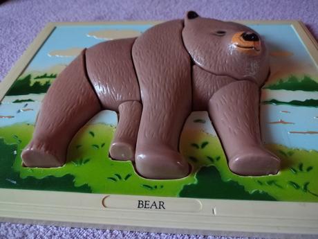 Plastová vkladacia skladačka medveď (bear),