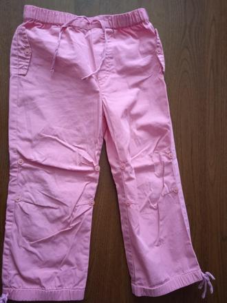 Ružové 3/4 kraťasy s motýľmi 116/122, 116