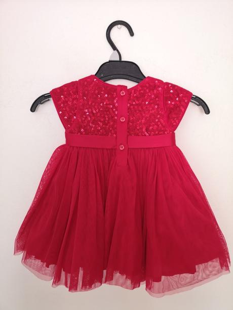 Červené tylové šaty, veľkosť 68, 68