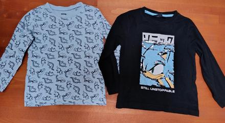 2x tricko dinosaurus a sonic 104/110, 104