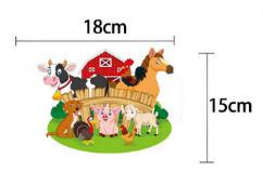 Tortový zápich zvieratká na dvore - skladom,tz-220, 
