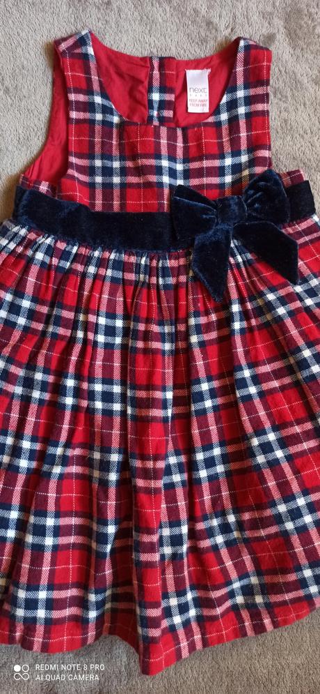 Vianočné kárované šaty 12-18/86, next,86
