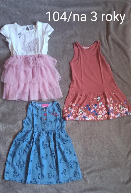 Letné šaty 104/na 3 roky, h&m,104