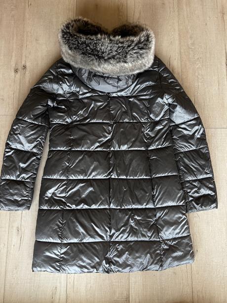 Zimná dlhá dámska bunda umelú kožušinu, m