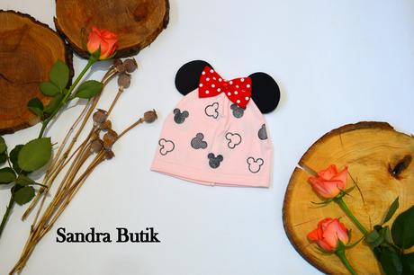 Čiapočka minnie s uškami a mašľou obvod 42-52 cm, 68 - 134