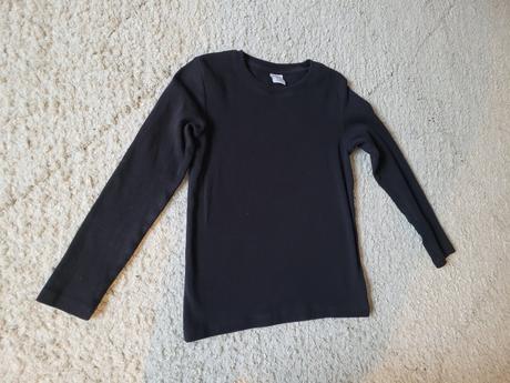 Tričko čierne vrubkovane, lindex,128