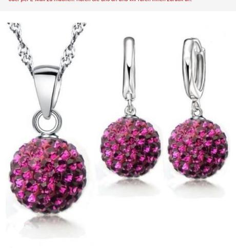 Trblietavý set- náušnice + retiazka s príveskom,