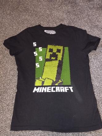 Tričko minecraft so šúchacím obrázkom, 140