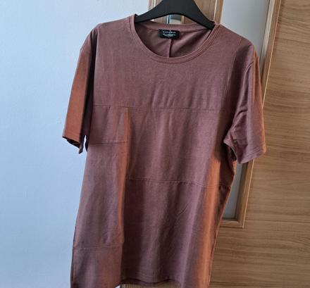 Pánske velúrové tričko, zara,m