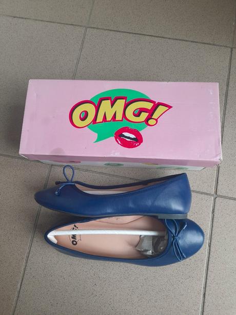 Úplne nové kožené balerinky ,deichmann,v.38,tmavom, deichmann,38