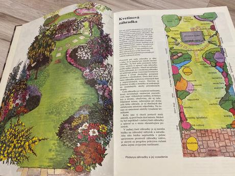 Krásna stará retro kniha jar v záhrade 1986, 