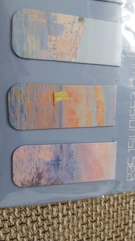 4 knizne magneticke zalozky impressionist, 