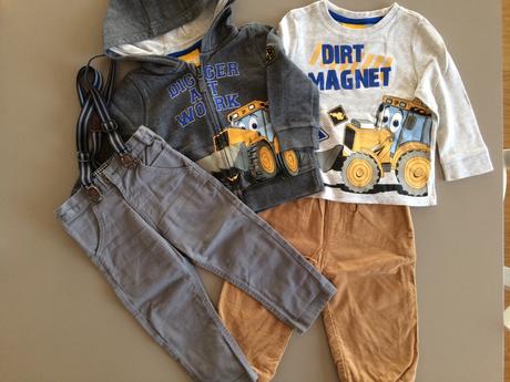 2 nohavice, tricko, mikina, 68–80