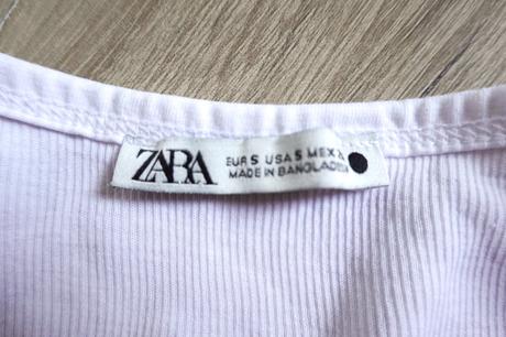 Vrúbkované tričko zara, zara,s