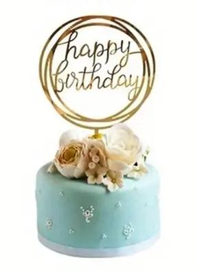 Tortový zápich happy birthday 04 - skladom, tz-75,