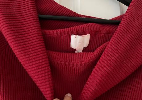 Tmavočervené tričko/svetrík, h&m, s/36, h&m,s
