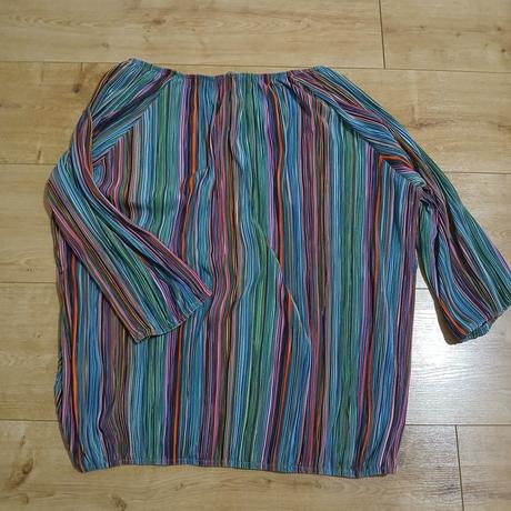 Plisovaná pásikavá blúzka christian berg, xl