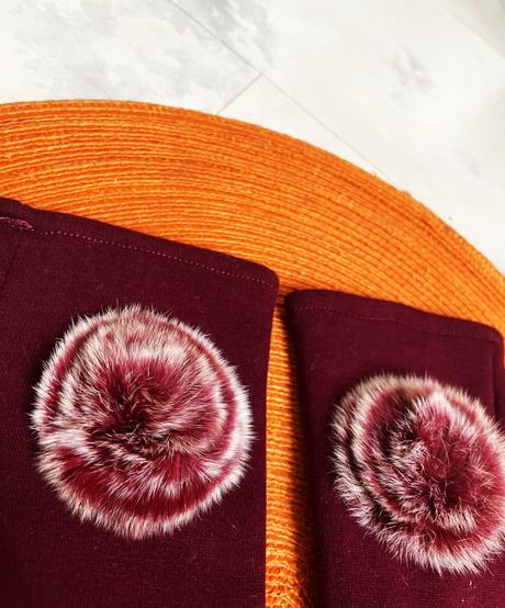 Luxusné zateplené rukavice s kožušinkou, l