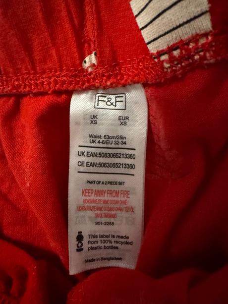 Vianočné pyžamo, f&f,xs