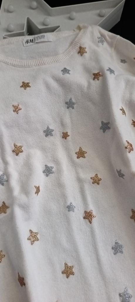 Svetrík s hviezdičkami, h&m,140
