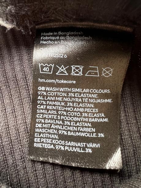 Čierne rebrované legíny, h&m,122