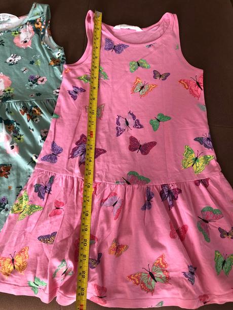 Saty s jednorožcami+ motylikove  110/116, h&m,110