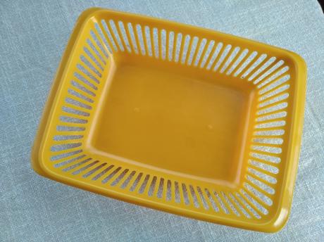 Retro košíček - žltý, 