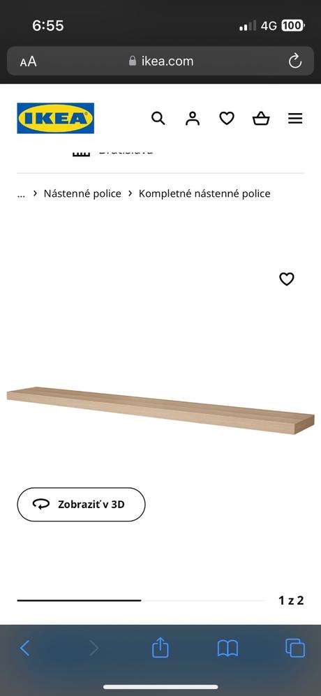 Nástenné police 2x,