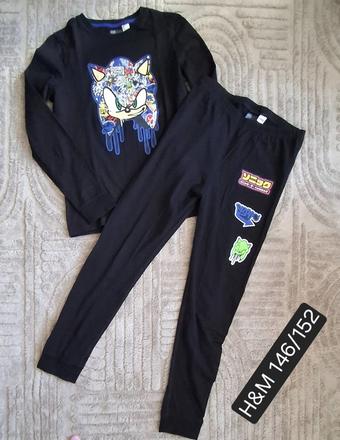 Pyžamo dr ježko sonic h&m 146/152, h&m,146