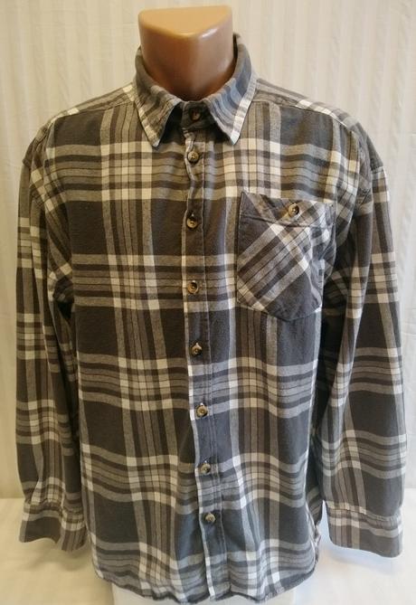 Pánska sivá károvaná košeľa, identic, xl/xxl, xl