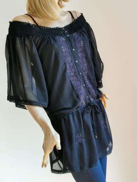 Drei master - krásna hodvábna tunika, xs