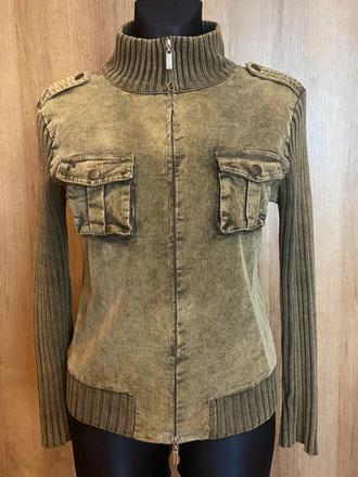 Polo sur - dámsky sveter/mikina vo vojenskej farbe, s