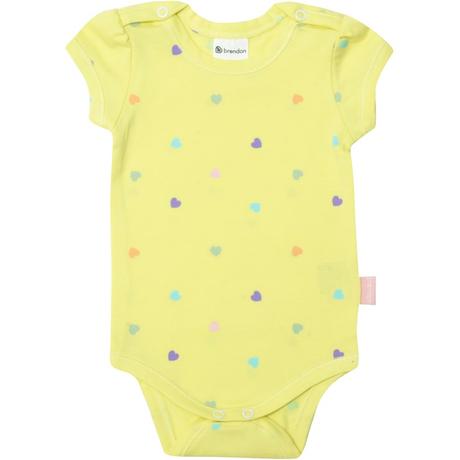 Brendon florida ru/pe/aop yellow hearts detské bod, brendon,62 - 104