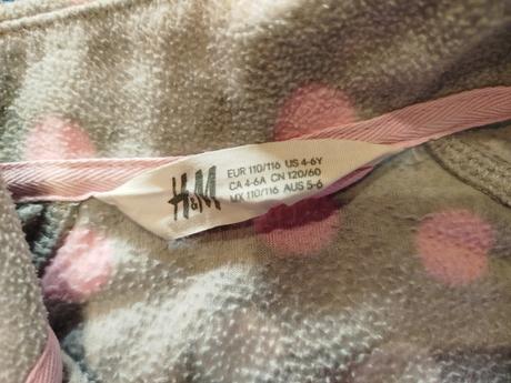 Tenšia flísová mikinka, h&m,110