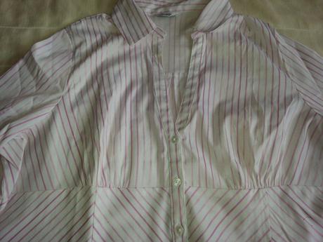 Biela bluzka s ruzovymi pasikmi, george,52