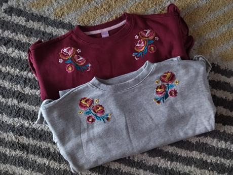 Zateplená mikinka s kvetinkami, dopodopo,128