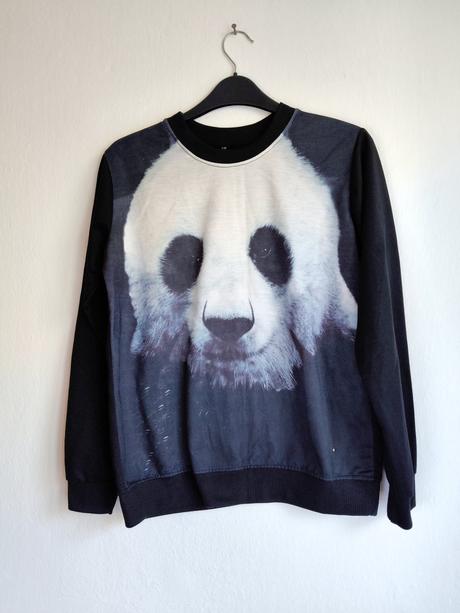 Tričko panda s dlhým rukávom, l