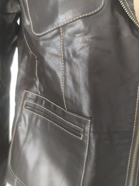 538 exlelentna kozena bunda hneda, m