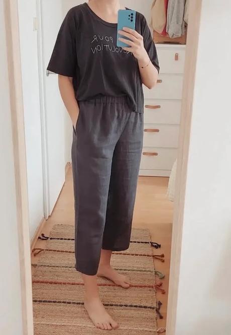 Ľanové nohavice ninja retzer, l