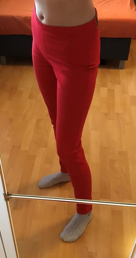 Červené nohavice (38), h&m,38