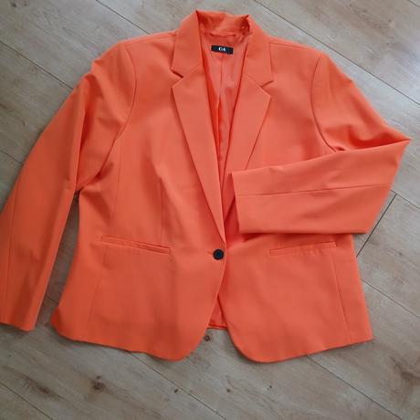 Koralovo-oranžové dámske sako, c&a,48