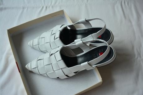 Biele sandále högl s výpletom veľ. 5,5, 39