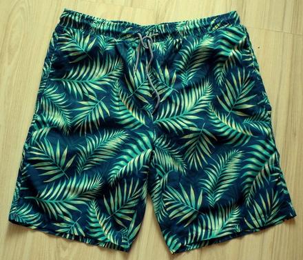 Plavky s tropickým vzorom listov, v.xl/xxl, xl