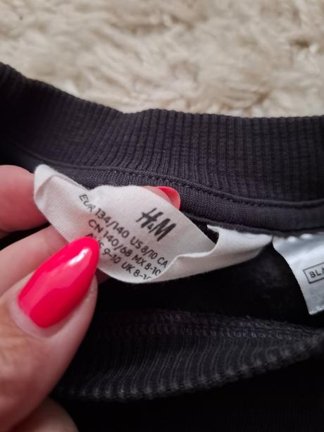 Black pink mikina, h&m,134